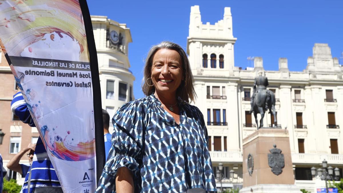 Isabel Albás posa este sábado en Las Tendillas tras anunciar su salida de Cs.