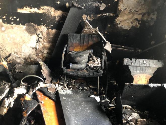 Incendio en una vivienda de la calle Castilla de Vigo