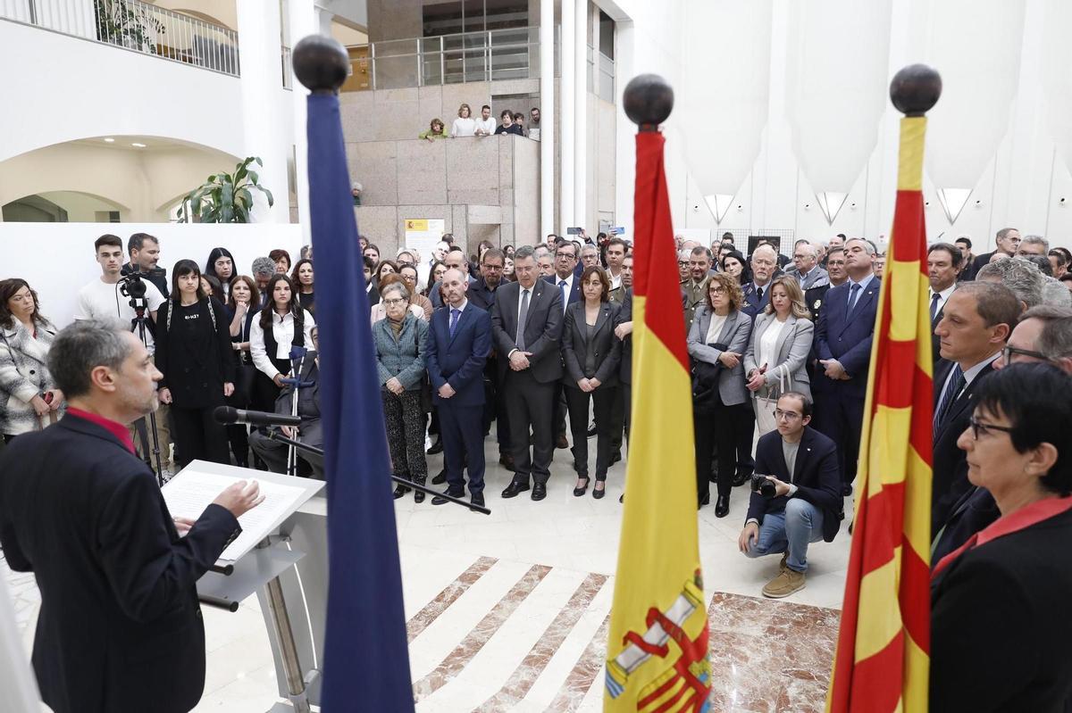 Pere Parramón, en un moment del seu discurs.