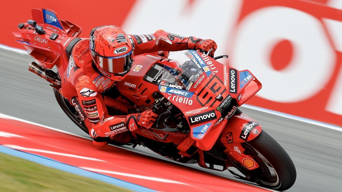 Marc Marquez, en acción de las pruebas libres del GP de los Países Bajos