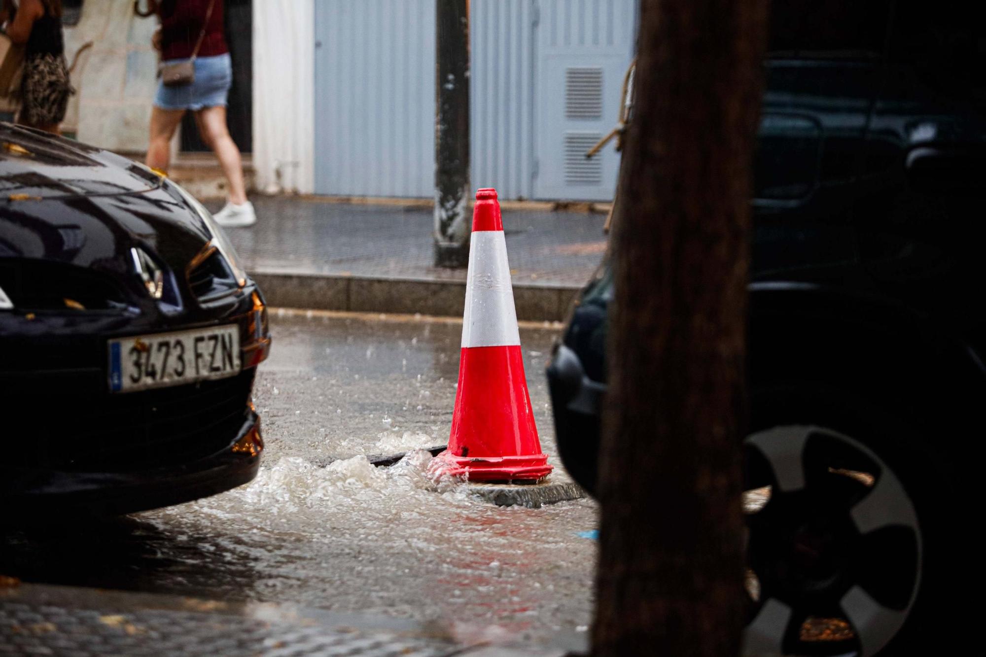Todas las imágenes de la lluvia en Ibiza