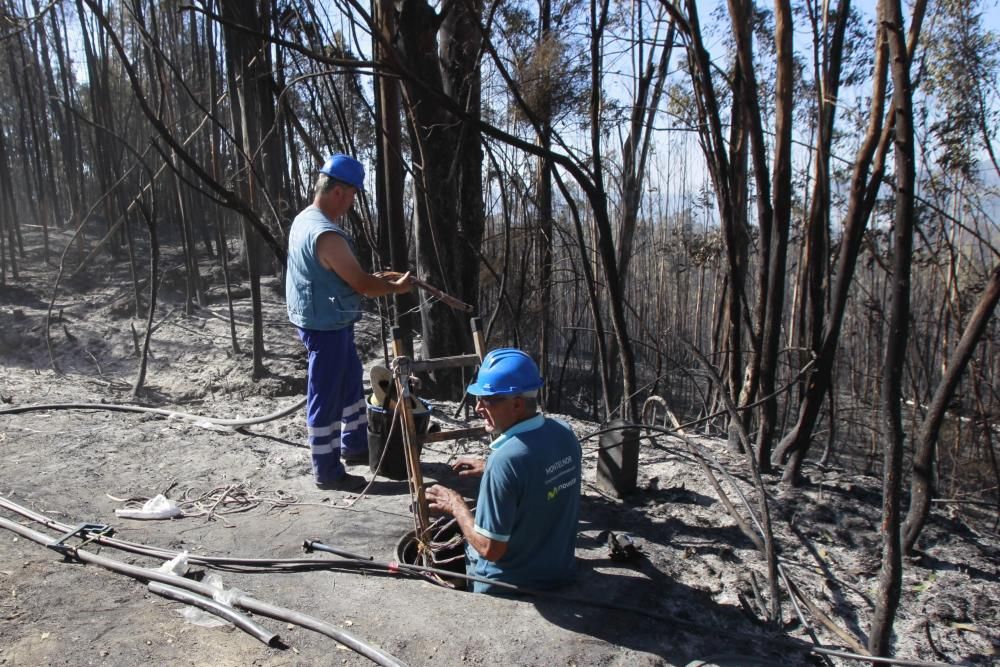 El combate contra el fuego, en Mondariz