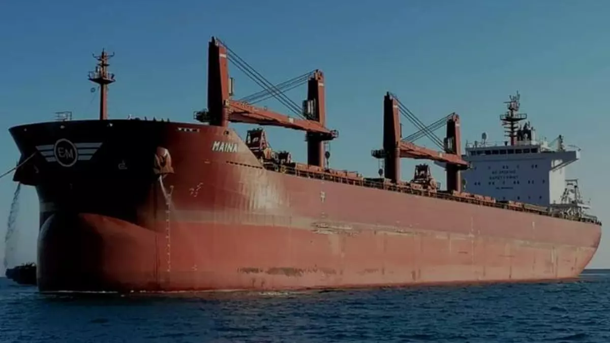Un barco con mercancías hace escala en el Puerto de Las Palmas camino de Israel