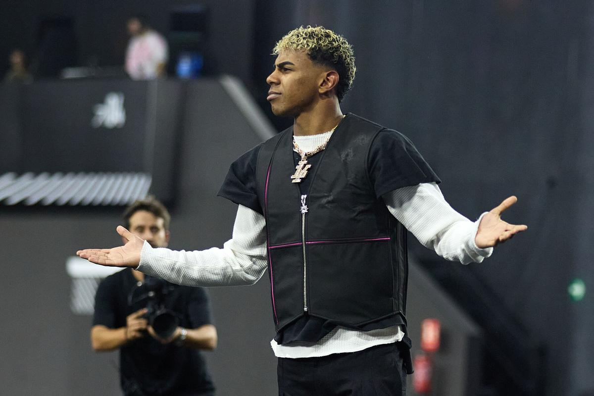 Lamine Yamal en un momento de su participación en la Kings League junto a su equipo, La Capital FC