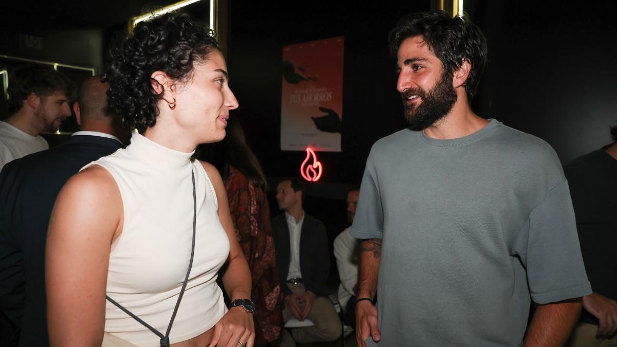 Ricky Rubio, junto a Ainhoa López, jugadora del Barça CBS