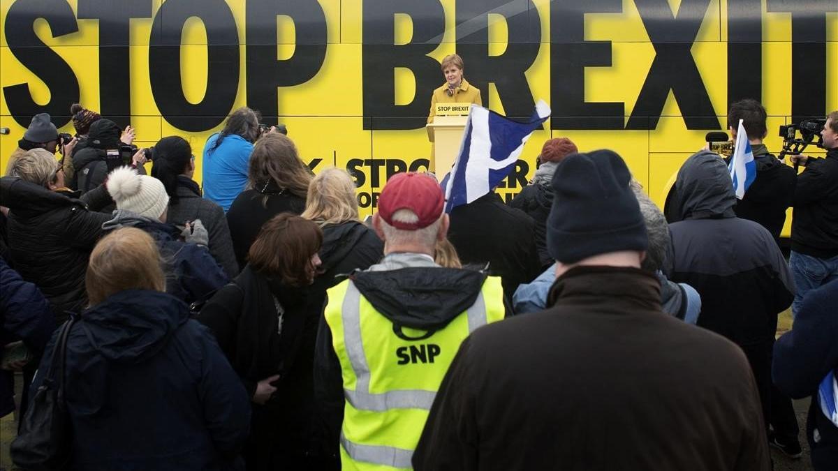 Sturgeon, durante un acto de campaña en South Queensferry.