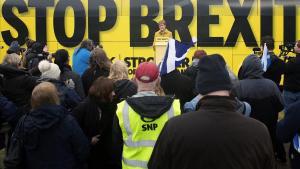 Sturgeon, durante un acto de campaña en South Queensferry. 