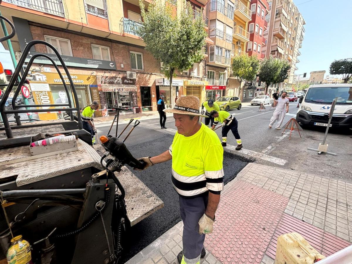 Las obras en Blasco Ibáñez han afectado al tráfico por el puente de Altamira de Elche entre miércoles y jueves