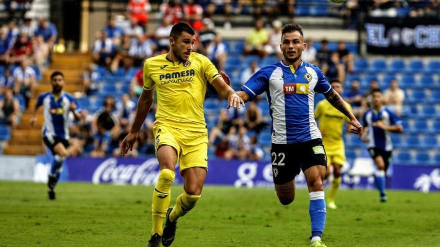 El alicantino Borja Martínez, en el encuentro ante el Villarreal.