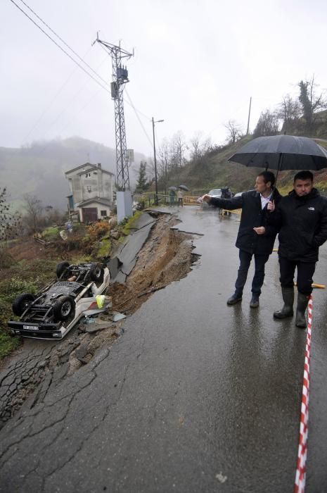 Temporal en Asturias: La zona donde se produjo el accidente mortal en Laviana