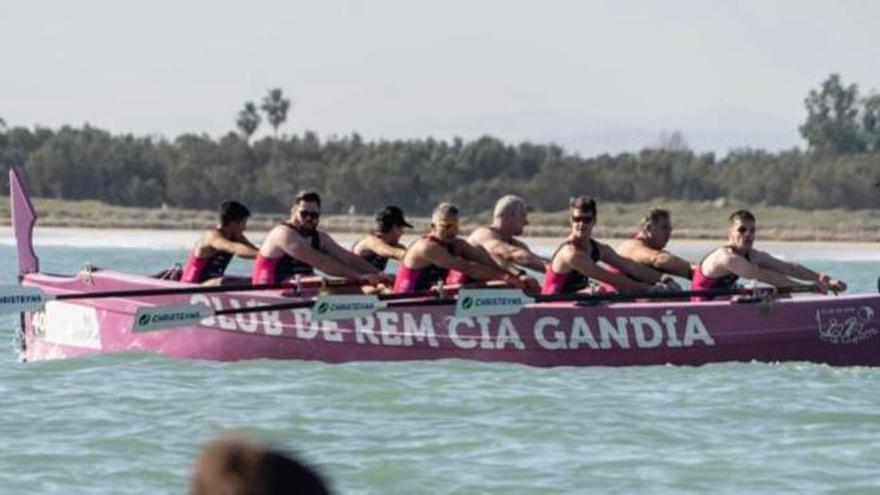El Club de Rem Cia Gandia triunfa en la primera regata de la Liga de la Comunitat Valenciana