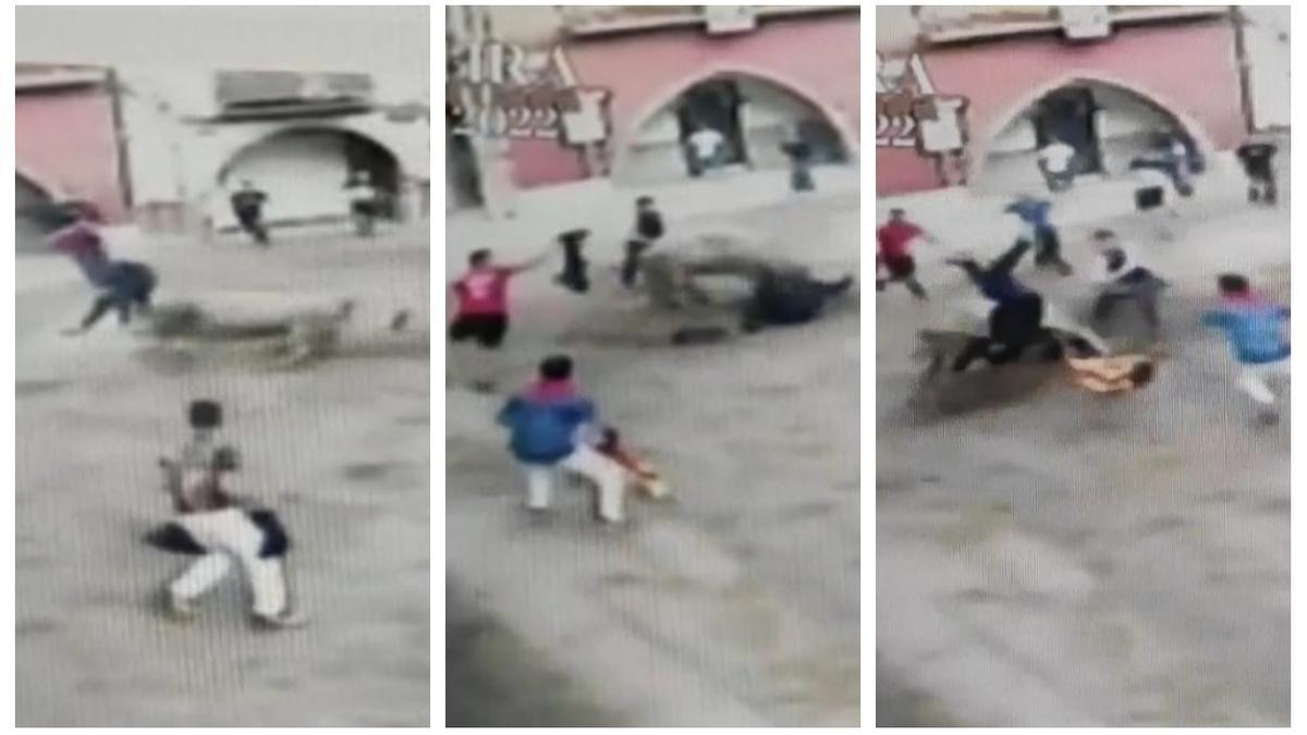 Secuencia de la cogida en la plaza Rey don Jaime.