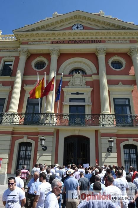 Protesta de taxis en Murcia