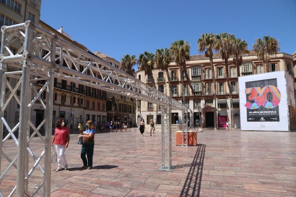 Preparativos del Festival de Málaga.