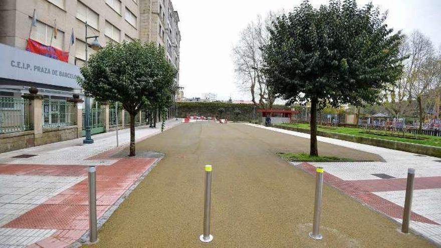 Zona reservada como patio para el colegio Barcelos. // G. Santos