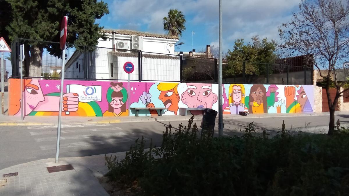 Mural contra la violencia machista