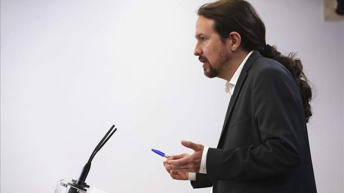 Pablo Iglesias, en rueda de prensa