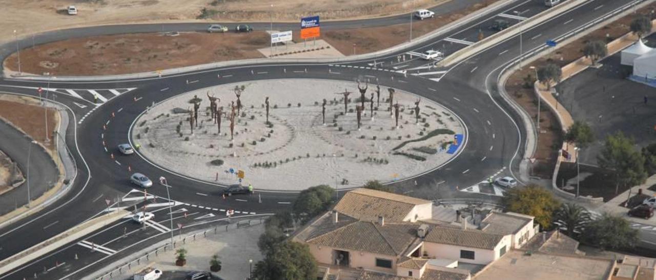 Imagen de la autovía Palma-Manacor cerca de su paso por Vilafranca.