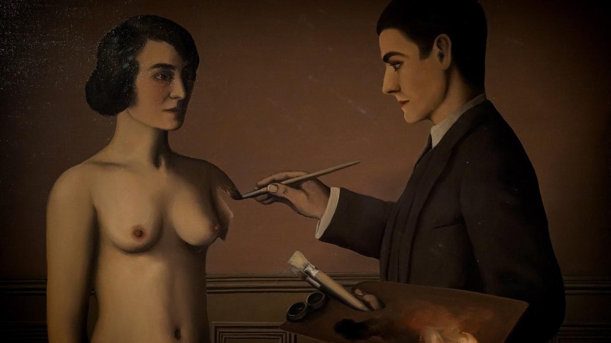 Detalle de la obra de Magritte 'Tentativa de lo imposible'