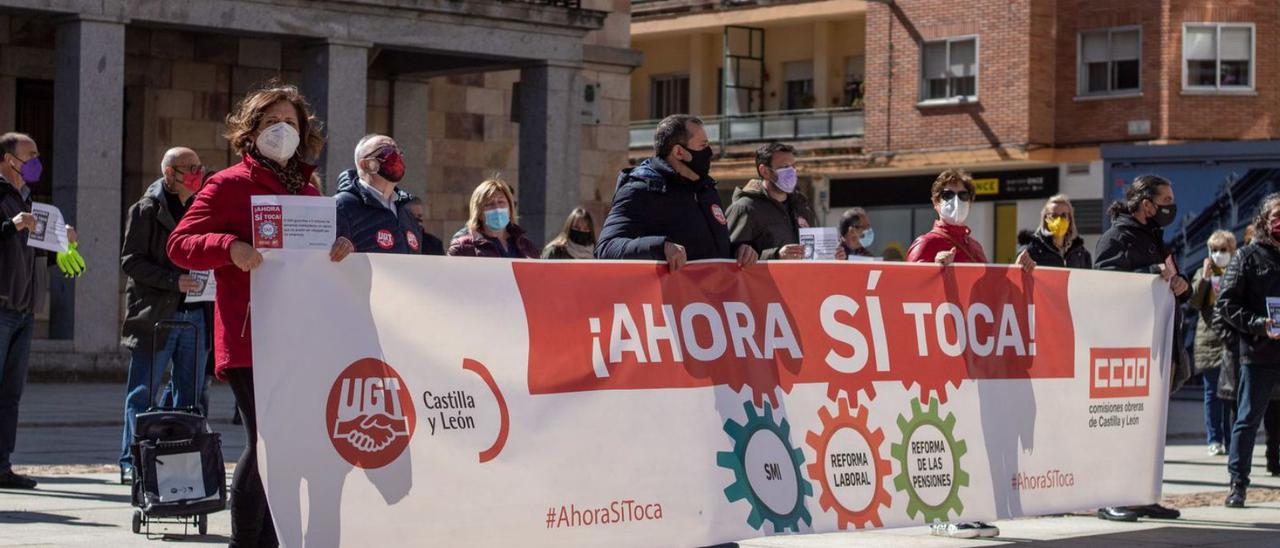 Manifestación sindical en Zamora. |