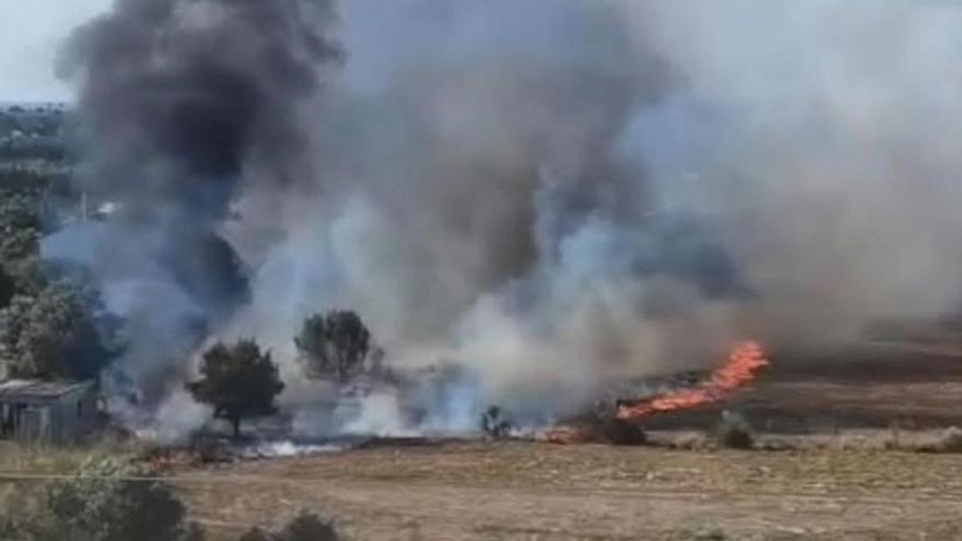 Sigue la cadena de incendios en la Marina Alta: declarado el cuarto en tres días y ahora es en Dénia y junto al terreno donde se construye el nuevo colegio Raquel Payá
