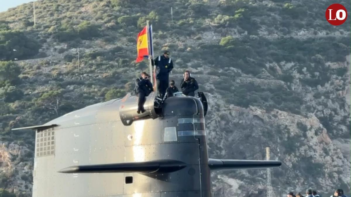 Así ha sido el regreso del S-81 'Isaac Peral' a Cartagena