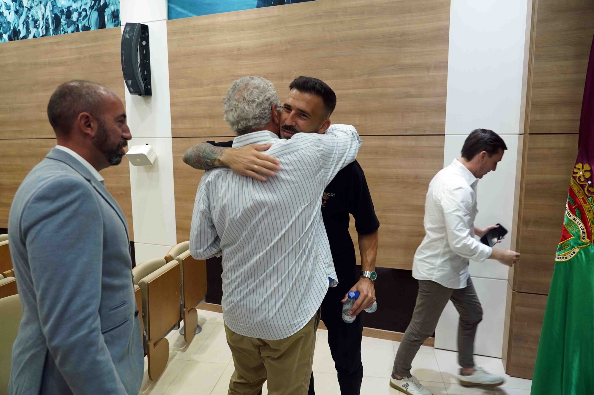 Despedida del jugador del Málaga CF, Dioni donde se ha despedido hoy en rueda de prensa