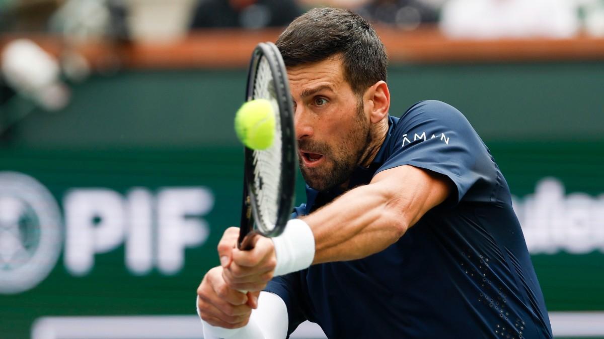 Novak Djokovic, en el duelo ante Aleksandar Kovacevic