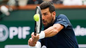 Novak Djokovic, en el duelo ante Aleksandar Kovacevic