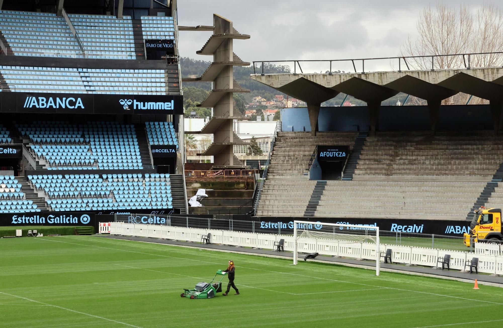 Las obras de Balaídos avanzan: así se encuentra la grada de Gol