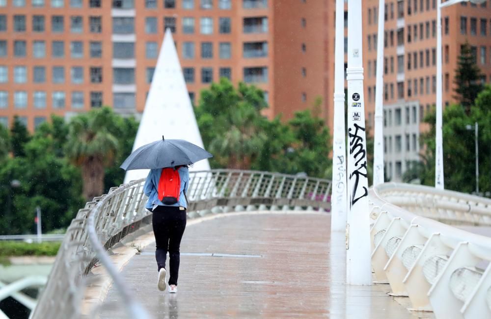 Lluvia en València.