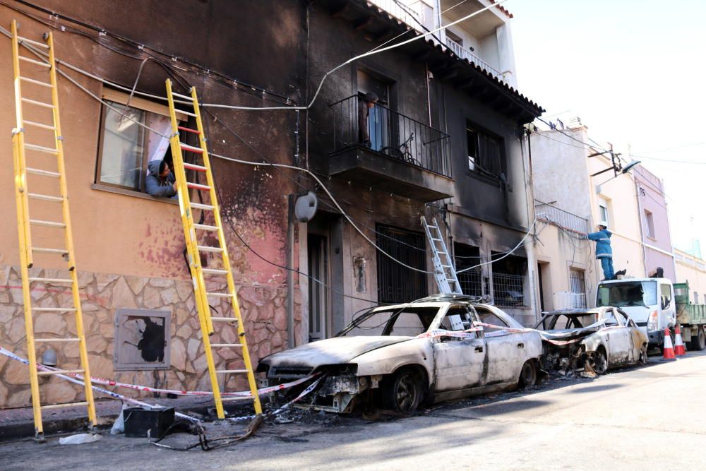 Vehicles cremats a Sant Feliu de Guíxols