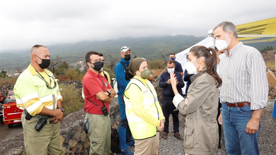 Visita de los Reyes a La Palma durante la erupción en Cumbre Vieja