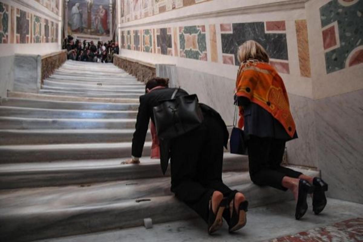 Scala Santa, en Roma