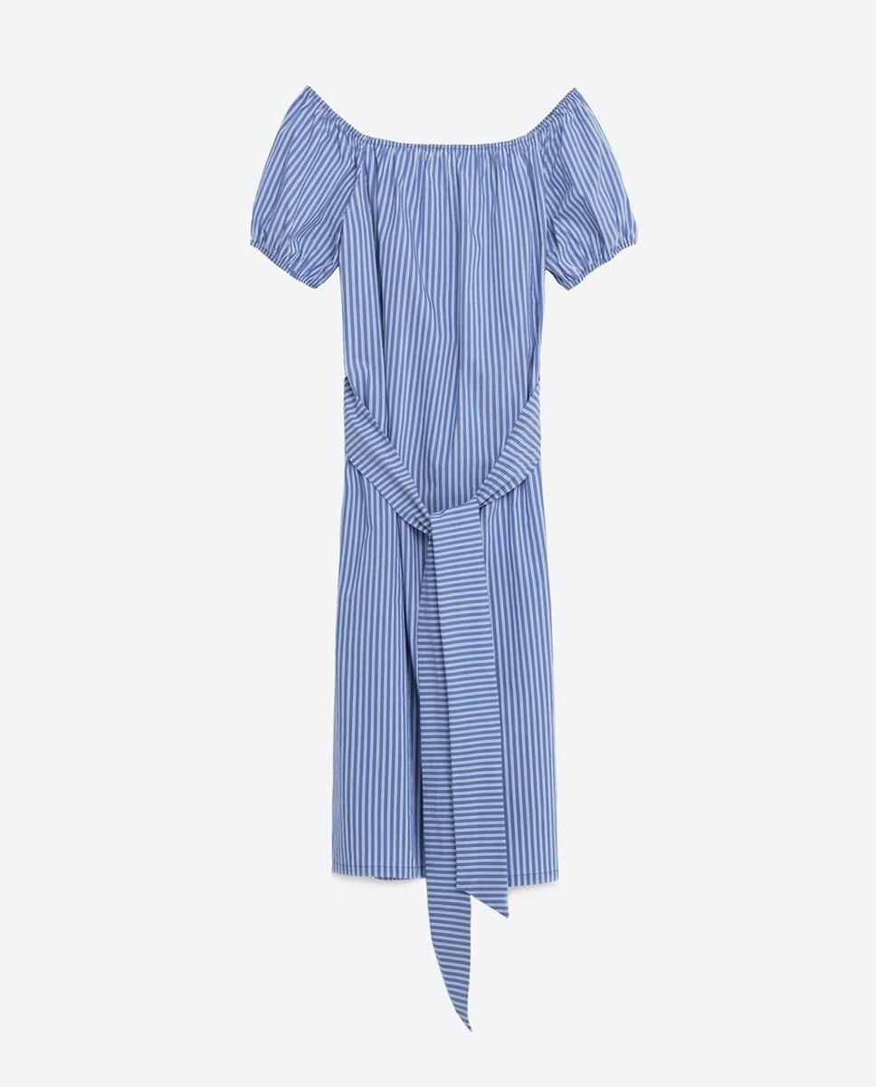 Vestido midi rayas, Zara (39,95€)