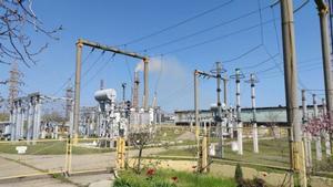 Subestación eléctrica de la planta nuclear de Zaporiyia