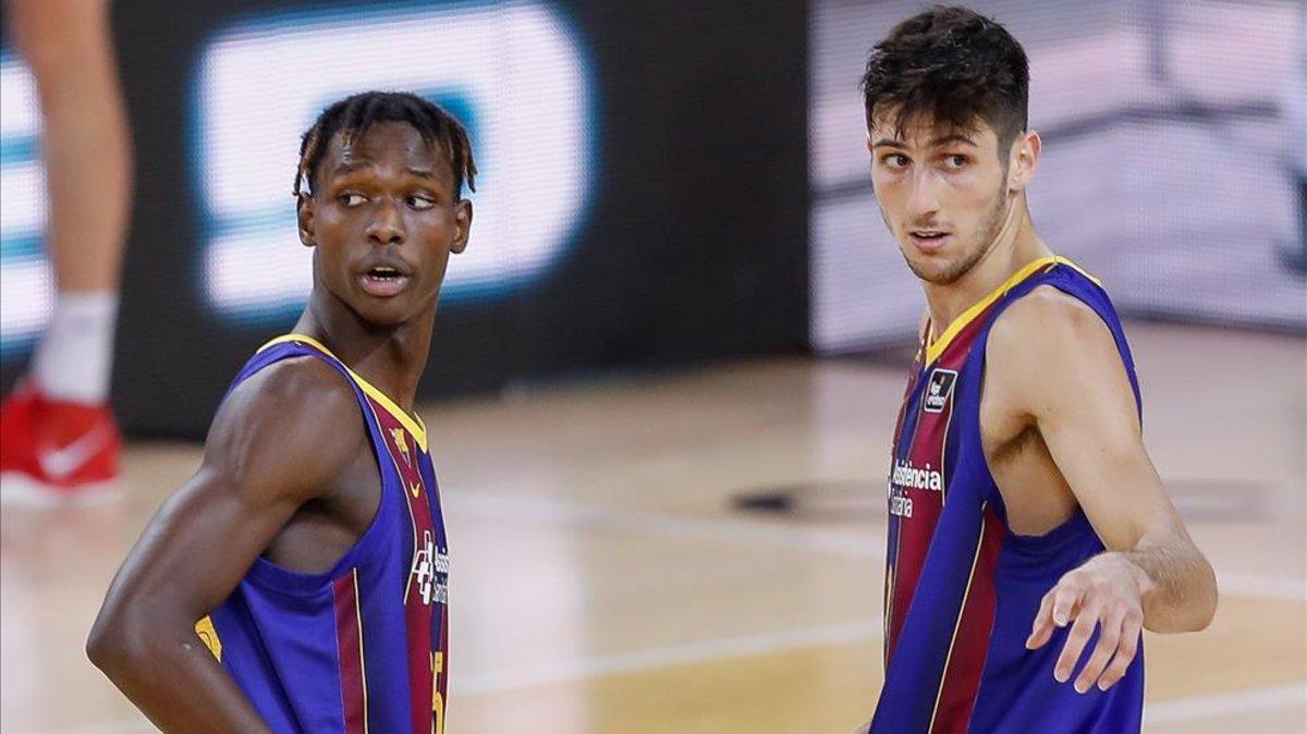 Lea Bolmaro junto a Brancou Badio, otra de las perlas de la cantera azulgrana