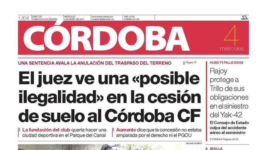 La portada de CÓRDOBA