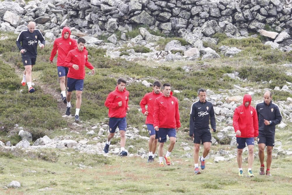 El Sporting entrena en Pajares