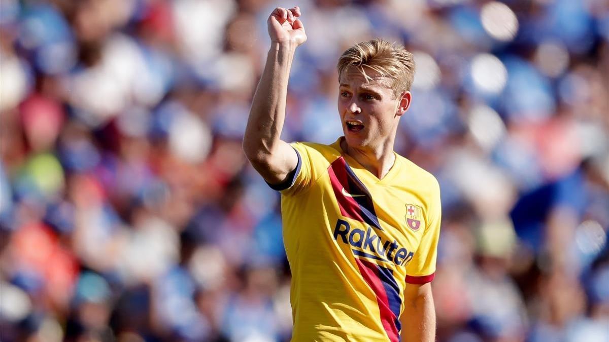 Frenkie De Jong en el partido ante el Getafe CF en el Coliseum Alfonso Pérez