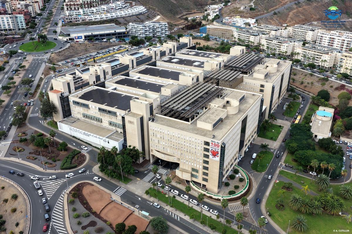 Imagen aérea del Hospital Universitario de Gran Canaria Doctor Negrín.