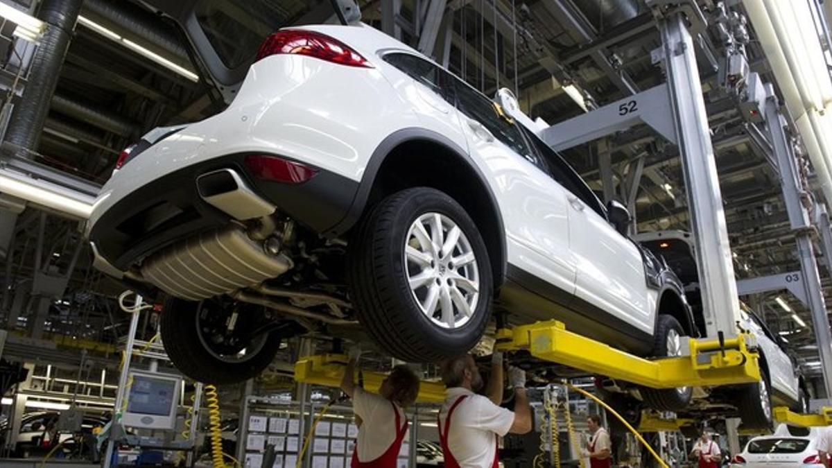 Fabricación de un Porsche Cayenne.