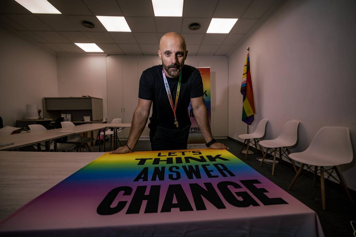 Barcelona 09/09/2026 Barcelona. Ferran Poca,presidente de Pride Barcelona,quien está promoviendo la candidatura de la capital catalana para acoger el World Pride 2030. AUTOR: JORDI OTIX