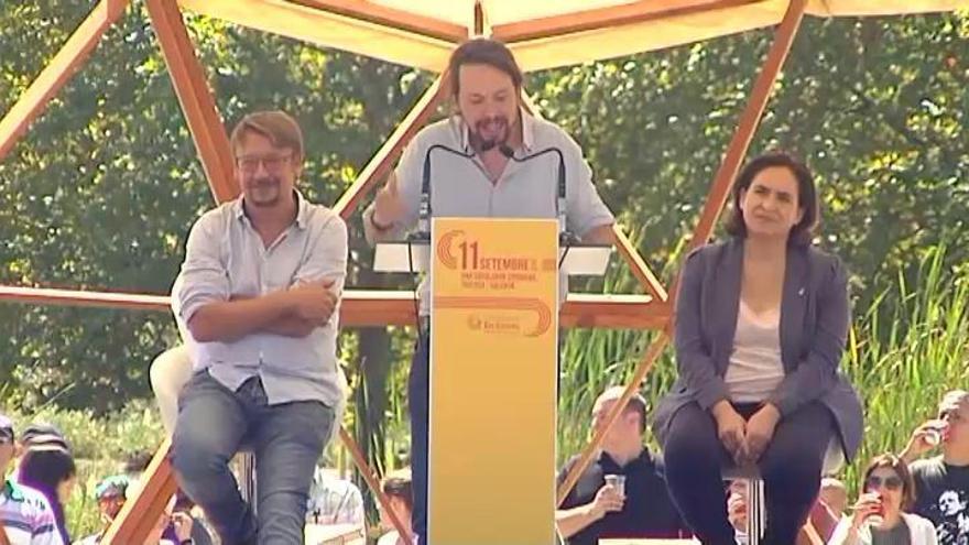 Pablo Iglesias, en Barcelona: "¡Visca Catalunya lliure i sobirana!"