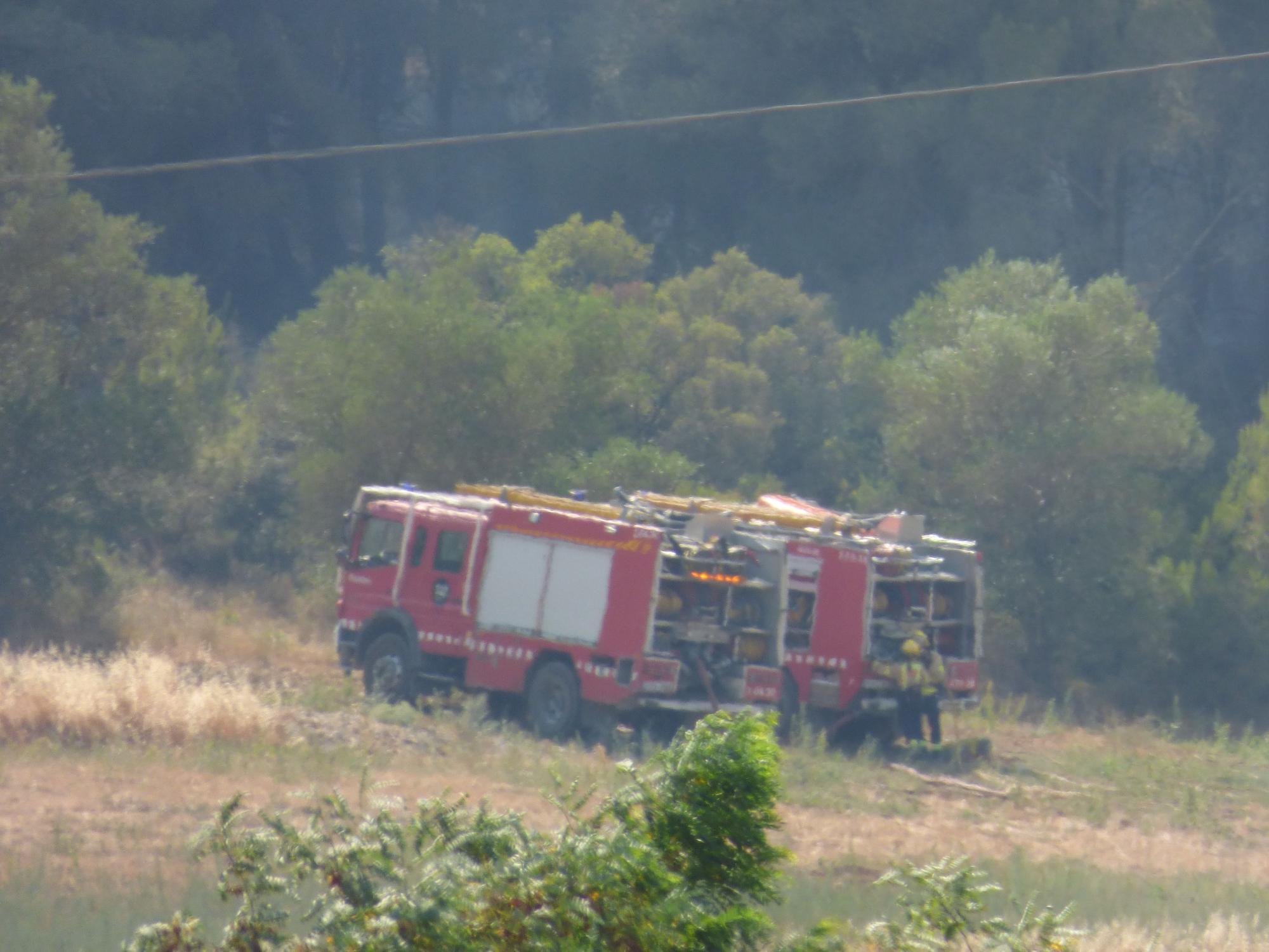 Un incendi ha cremat 3,5 hectàrees al costat de l'Ap7 a Vilafant