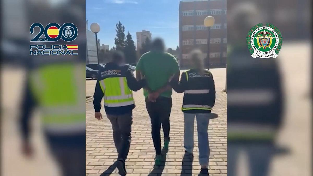Detención del líder de la organización criminal 'Los Shottas' de Colombia en Getafe (Madrid).