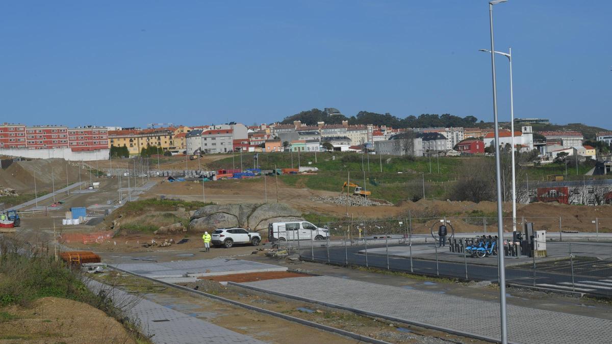 Obras de urbanización en San Pedro de Visma, donde se construirán varios miles de viviendas.