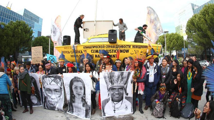 Representantes de las comunidades indígenas se manifestaron durante la última Cumbre del Clima, en Madrid, para reclamar a los políticos justicia climática.