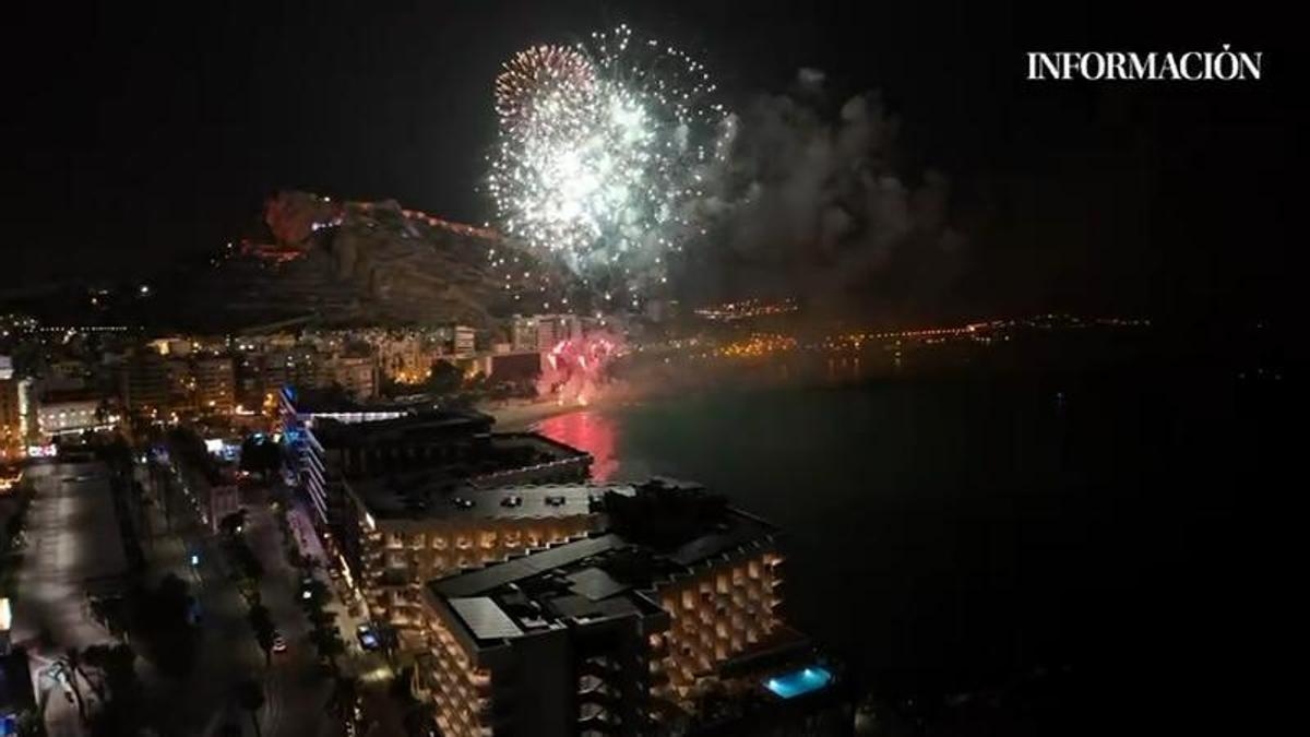 Así ha sido la penúltima noche de fuegos artificiales en el Postiguet