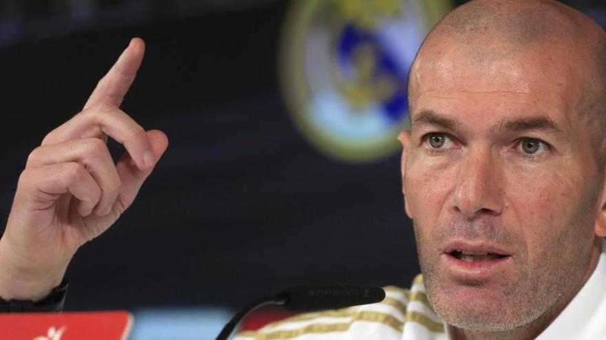 Zinedine Zidane, en rueda de prensa.